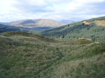 View of fort interior from the east, photograph of Dun Deardail, from a topographic archaeological survey at five Pictish Forts in the Highlands