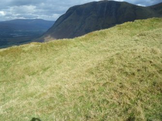 View towards inside of north rampart, photograph of Dun Deardail, from a topographic archaeological survey at five Pictish Forts in the Highlands