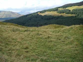 View of fort interior from the east, photograph of Dun Deardail, from a topographic archaeological survey at five Pictish Forts in the Highlands