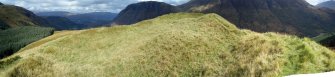 Panoramic view of fort interior from the south west, photograph of Dun Deardail, from a topographic archaeological survey at five Pictish Forts in the Highlands