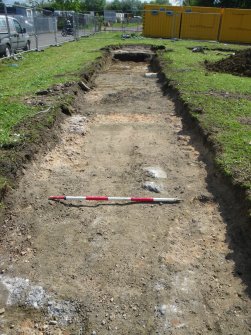 Trench 1 - Square foundations, photograph from final report on an archaeological evaluation at Main Street, Bridgeton