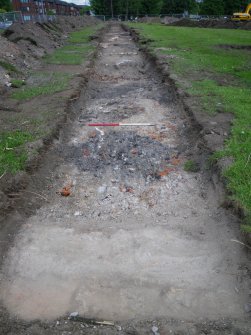 Trench 4 - From south end of trench showing surface and base, photograph from final report on an archaeological evaluation at Main Street, Bridgeton