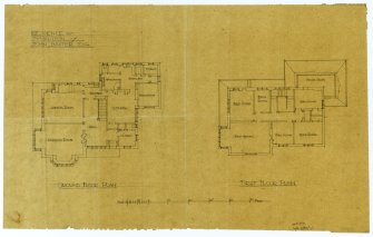 Symington, house for John Baxter.
Ground and first floor plans.