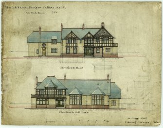 Elevations to Road and Golf Course of Club House