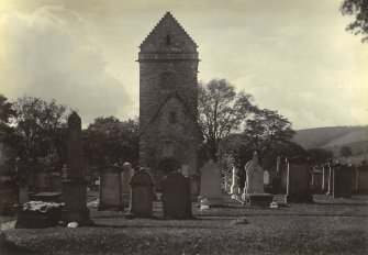 View of St Andrew's Church and burial ground, Peebles