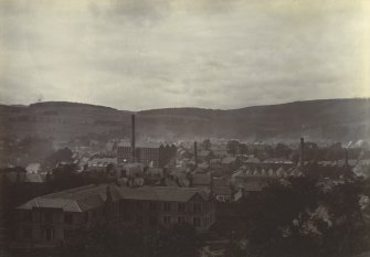 General view of Peebles showing mills