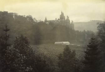 Distant view of Peebles Hydro
