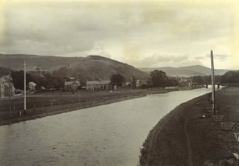 General view of Peebles from south of the River Tweed