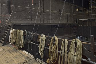 2nd floor. North fly floor. Fly ropes and cleats.