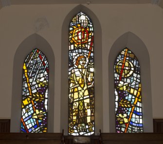 Detail of stained glass window by Sadie McLellan.