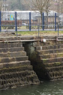 Detail of dock wall.