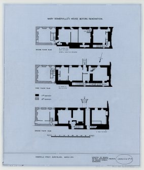 Floor plan of Mary Somerville's house before renovation