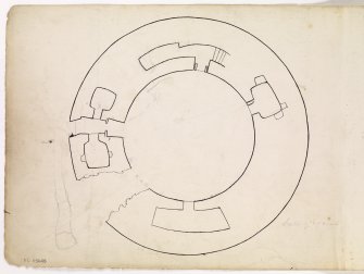 Drawing showing plan of East Broch of Burray.