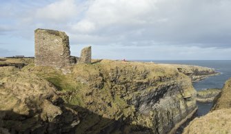 Castle and promontory, general view from south west