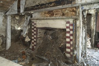 Detail of fireplace.