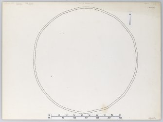 Inked plan of enclosure at Park Knowe. Digital image of original drawing.