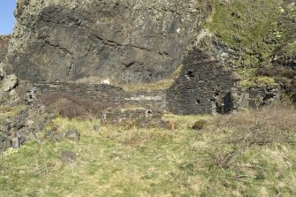 Building to north of boiler house, view from west