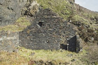 Building to north of boiler house, view of inside wall of south east gable