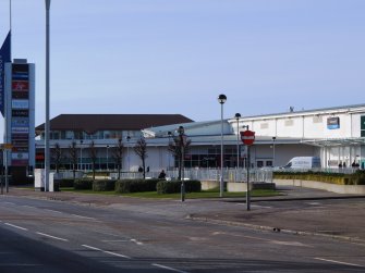 View of Fountain Park Leisure Centre, 122-130 Dundee Street, Fountainbridge, Edinburgh, from east