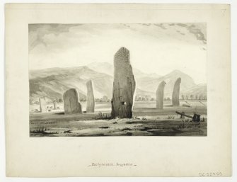 Drawing of Ballymeanoch standing stones.