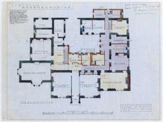 Ground floor plan with additions.