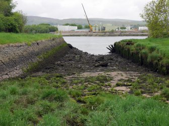 View of Park Quay from S, showing the slipway and side walls.