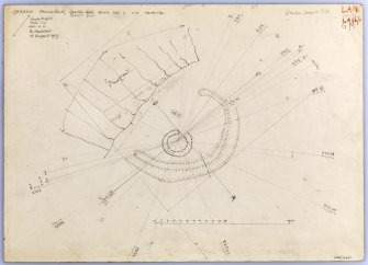 Plane table survey of Berries Burn settlement. Digital image of original drawing.