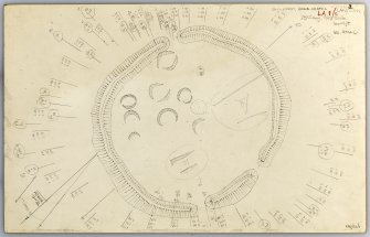 Plane table survey of Cold Chapel settlement. Digital image of original drawing.