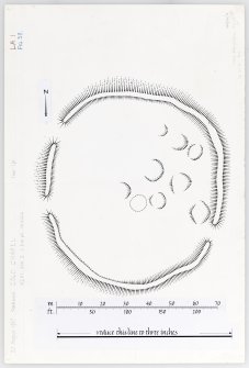 Publication plan of Cold Chapel settlement, based on 1967 survey, with additions. Digital image of original drawing.