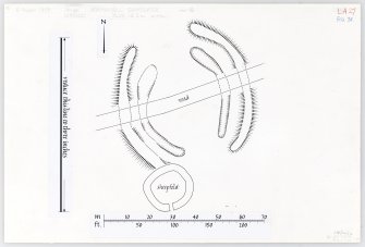 Publication plan of Normangill henge, based on 1959 survey.
Also copy negative D15306
