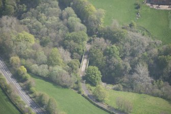 Oblique aerial view of Canderside Bridge, looking E.
