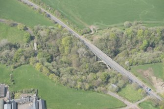 Oblique aerial view of Canderside Bridge and Cander Bridge, looking W.