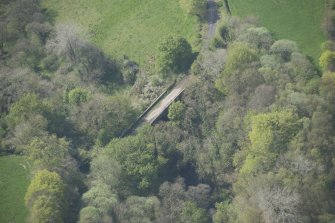 Oblique aerial view of Canderside Bridge, looking SSW.