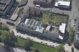 Oblique aerial view of Carlton Place, looking S.