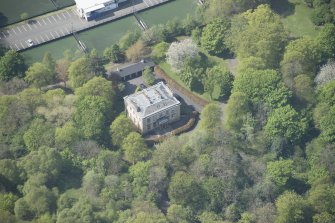 Oblique aerial view of Camphill House, looking WNW.