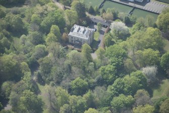 Oblique aerial view of Camphill House, looking SSW.