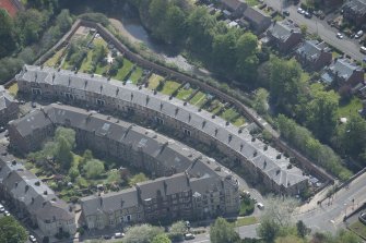 Oblique aerial view of Millbrae Crescent, looking SSE.