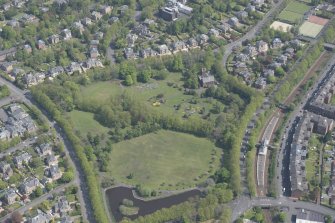 Oblique aerial view of Maxwell Park, looking NE.