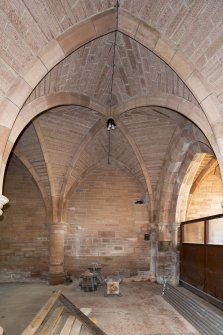 Detail of lower floor West sction showing arches.