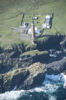 Oblique aerial view of Butt of Lewis lighthouse.