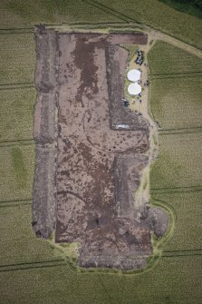 Oblique aerial view during excavation.