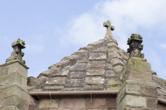 South elevation. Detail of finials.