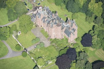 Beaufort Castle. Oblique aerial view.