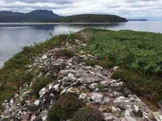 General view of walling on the SE side of the lower fort.