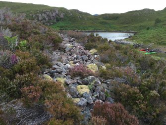 View along inner wall at the S, facing NE