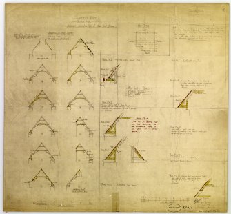 Amisfield Tower- drawing of proposed reconstruction of Oak Roof Trusses