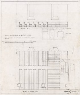 Survey of North aisle of Abercorn Church for the proposed re-positioning of sculptured stones
Plan of north aisle too
