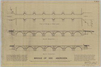 Plan and elevations of the Bridge of Dee, Aberdeen