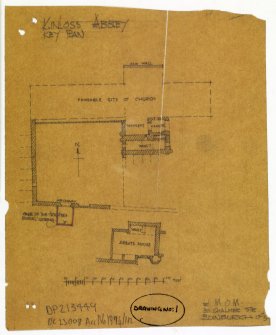 Key plan drawing of Kinloss Abbey