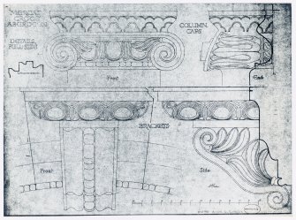 Drawing of details on Aberdeen Mercat Cross